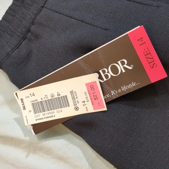 NWT Sag Harbor women's black midi skirt - Picture 2 of 5